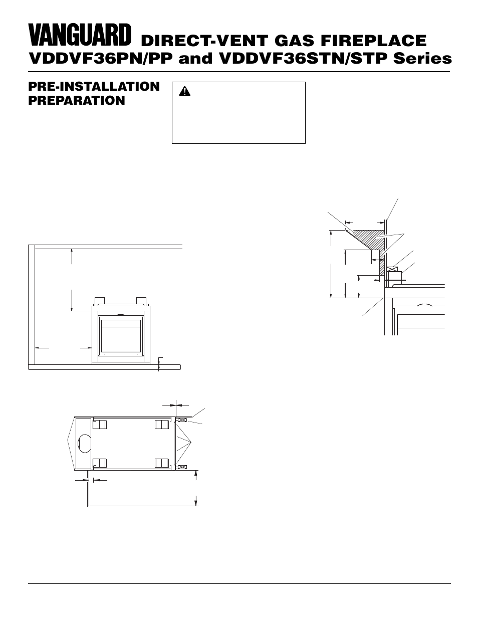 Pre-installation preparation, Framing, Clearances | Mantel clearances | Vanguard Heating VDDVF36STN/STP User Manual | Page 4 / 32