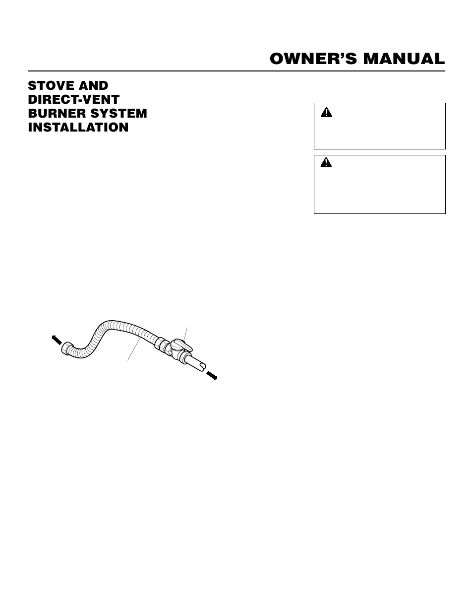 Owner’s manual, Stove and direct-vent burner system installation | Vanguard Heating SDVBN(A) User Manual | Page 19 / 38