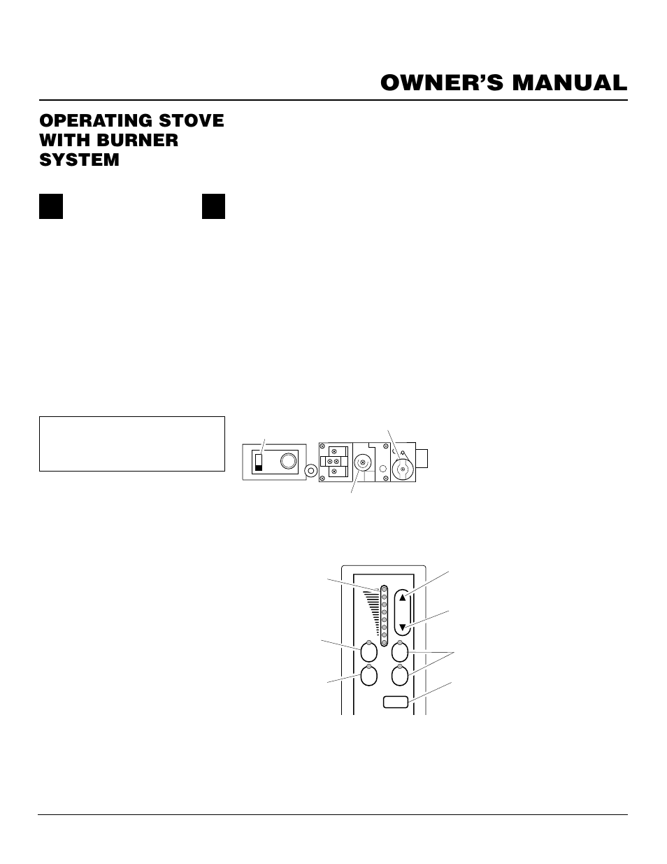 Owner’s manual, Operating stove with burner system, Continued | Optional remote operation, Thermostat control operation, Ghrc series operation, Ghrct series operation | Vanguard Heating SDVBN(A) User Manual | Page 25 / 38