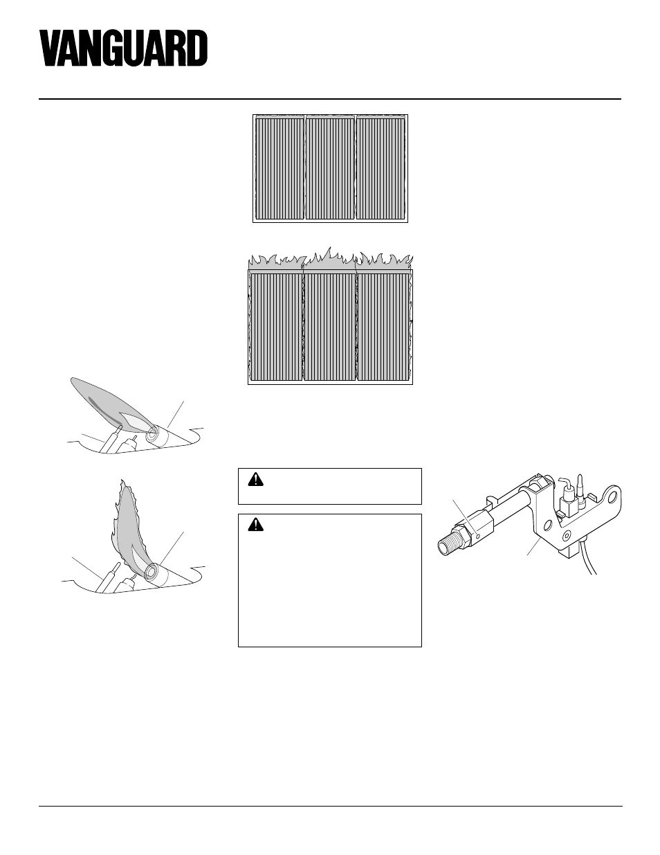 Vent-free natural gas heater, Cleaning and maintenance, Inspecting burner | Vanguard Heating VN1800ITB User Manual | Page 14 / 24