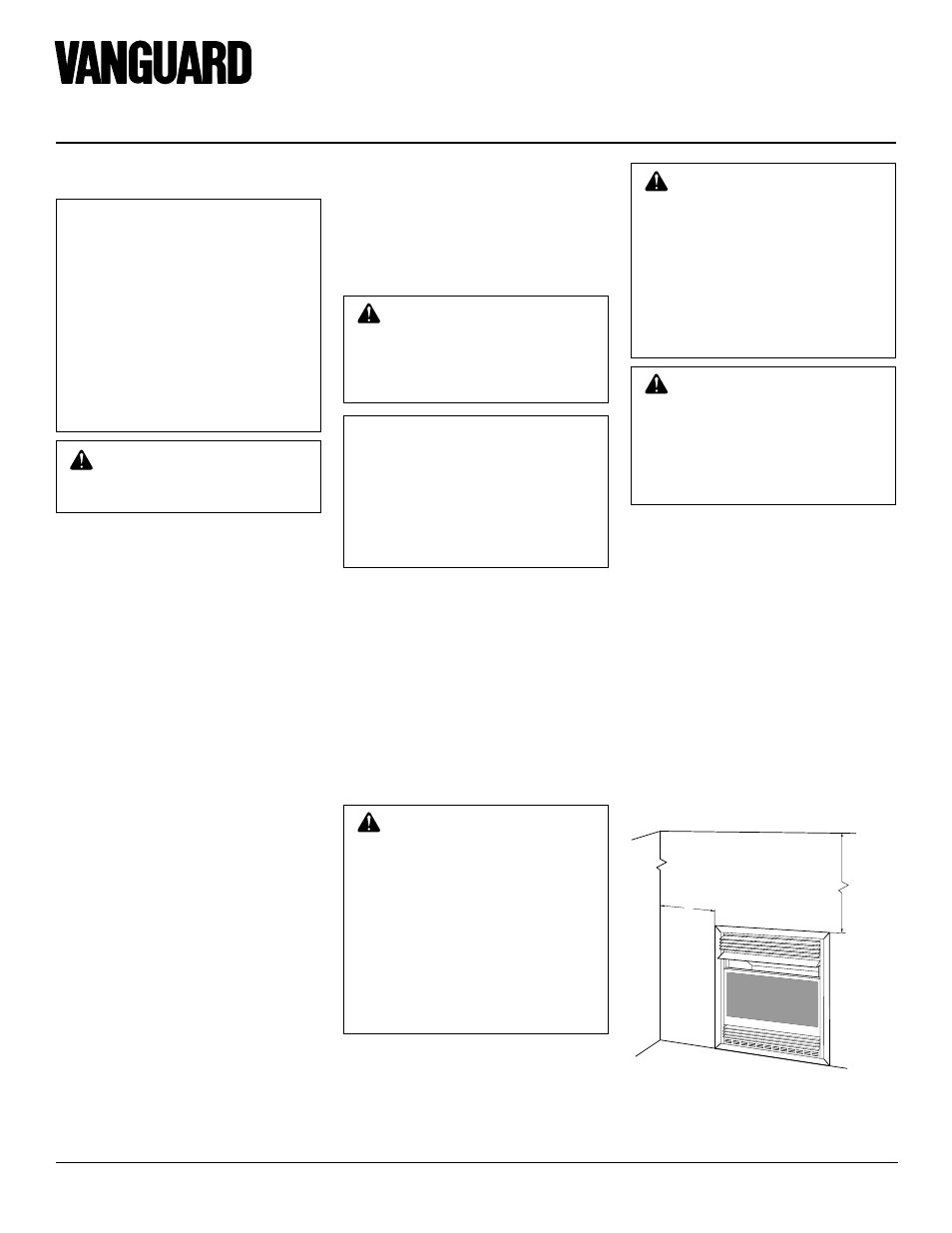 Vmh10tna, Vent-free natural gas compact fireplace, Installation | Vanguard Heating VMH10TNA User Manual | Page 8 / 28