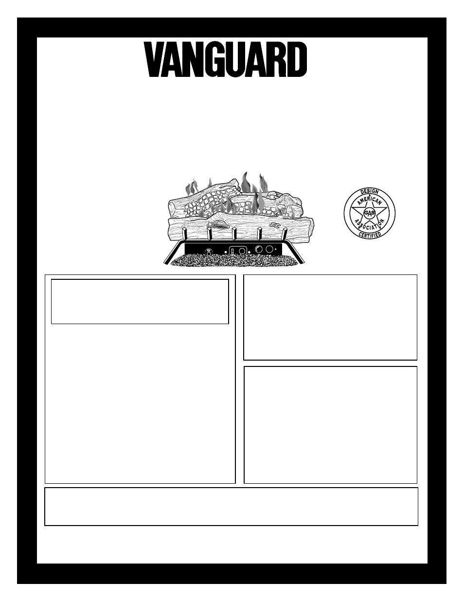 Vanguard Heating UNVENTED (VENT-FREE) NATURAL GAS LOG HEATER User Manual | 26 pages