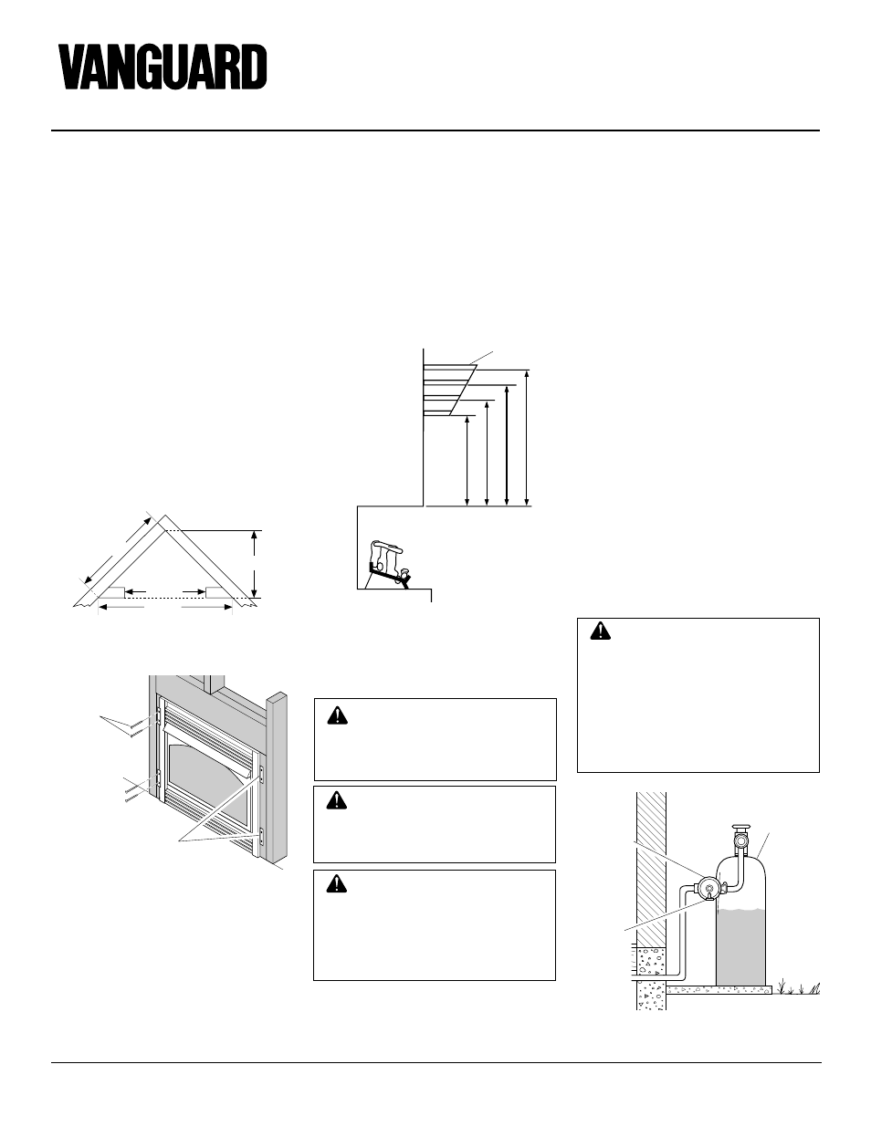 Unvented propane/lp gas fireplace, Installation, Continued | Installing gas piping to fireplace location | Vanguard Heating VSGF28PTC User Manual | Page 10 / 32