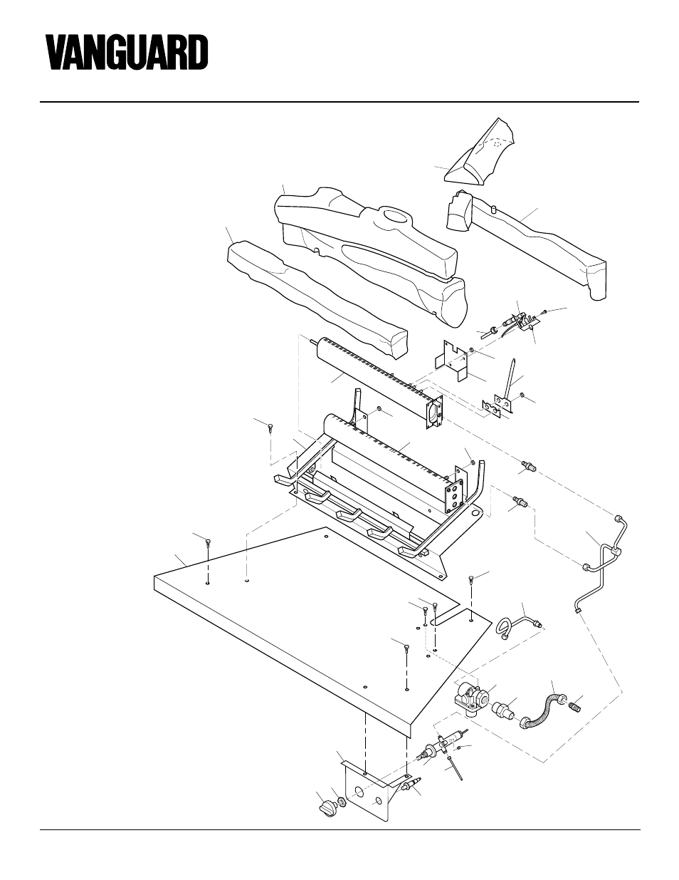 Unvented propane/lp gas fireplace, Illustrated parts breakdown | Vanguard Heating VSGF28PTC User Manual | Page 24 / 32