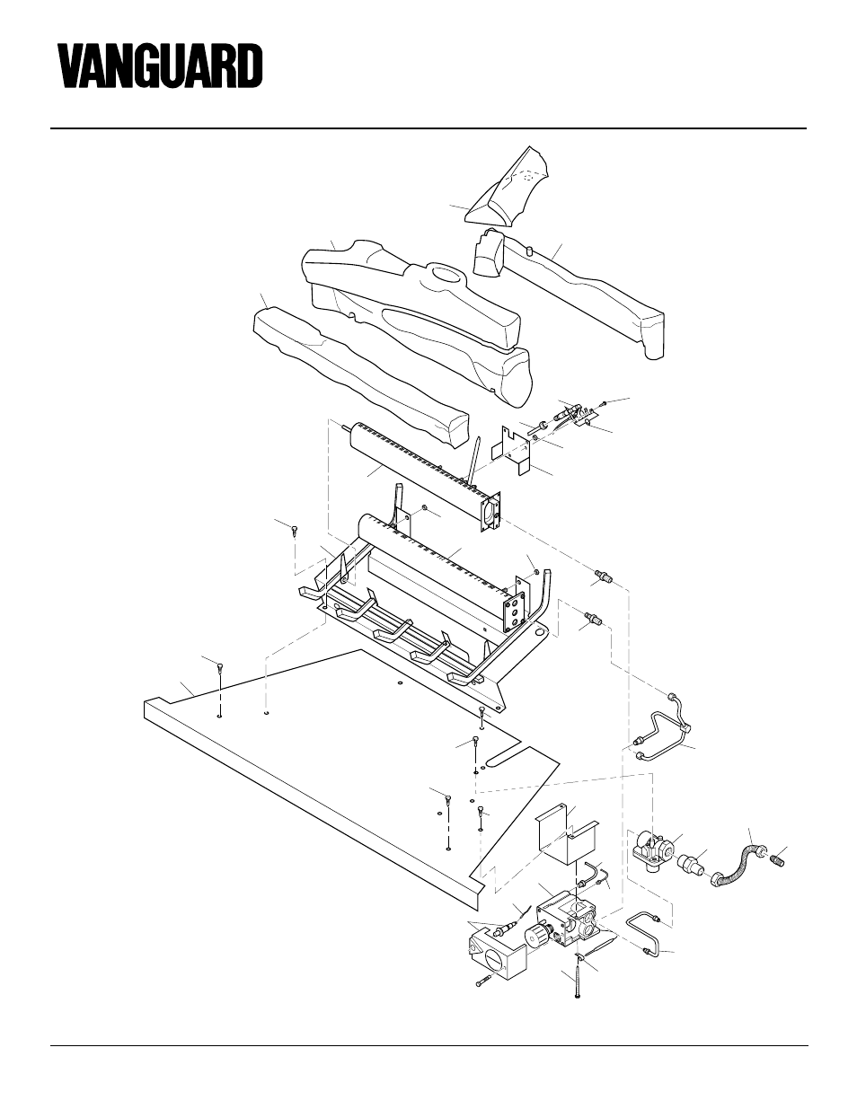 Unvented propane/lp gas fireplace, Illustrated parts breakdown | Vanguard Heating VSGF28PTC User Manual | Page 28 / 32