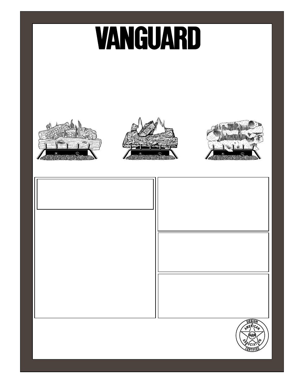 Vanguard Heating Gas Log Heater User Manual | 36 pages