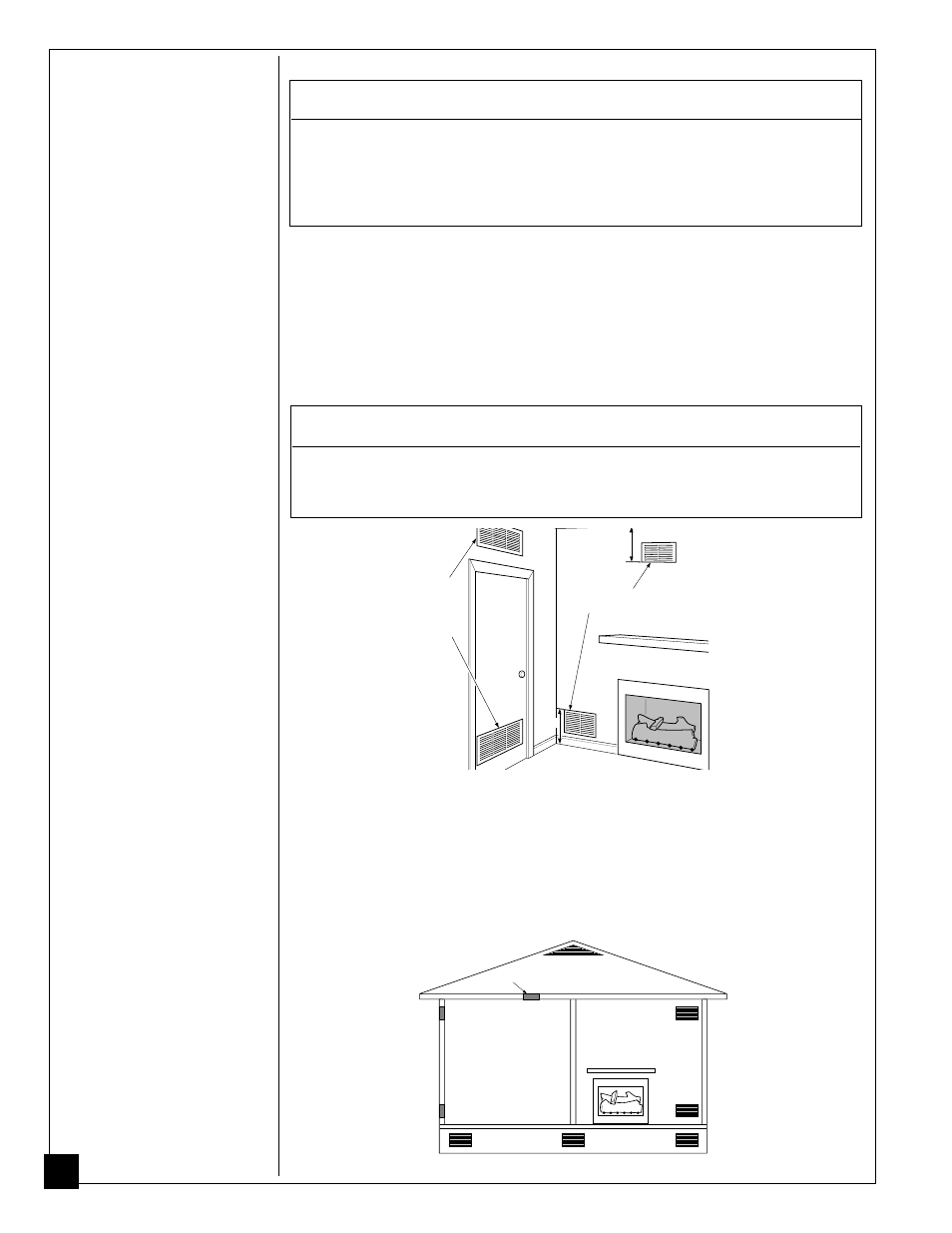 Air for combustion and ventilation, Warning, Continued | Ventilation air | Vanguard Heating Gas Log Heater User Manual | Page 8 / 36