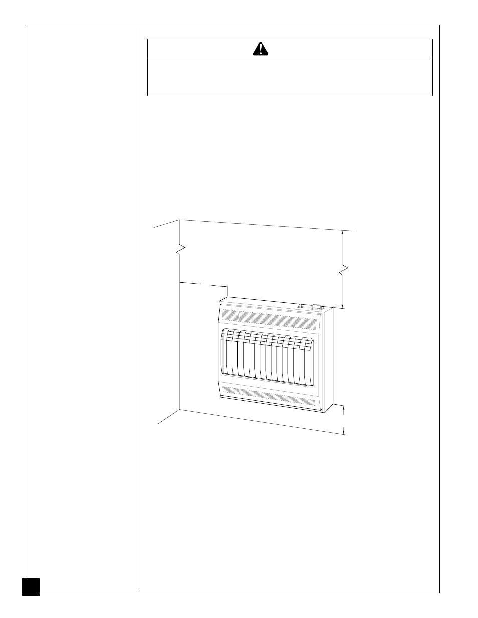 Installing to wall, Caution | Vanguard Heating VP2000BB User Manual | Page 10 / 32