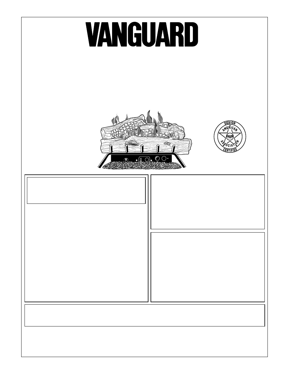 Vanguard Heating UNVENTED (VENT-FREE) PROPANE/LP GAS LOG HEATER User Manual | 26 pages