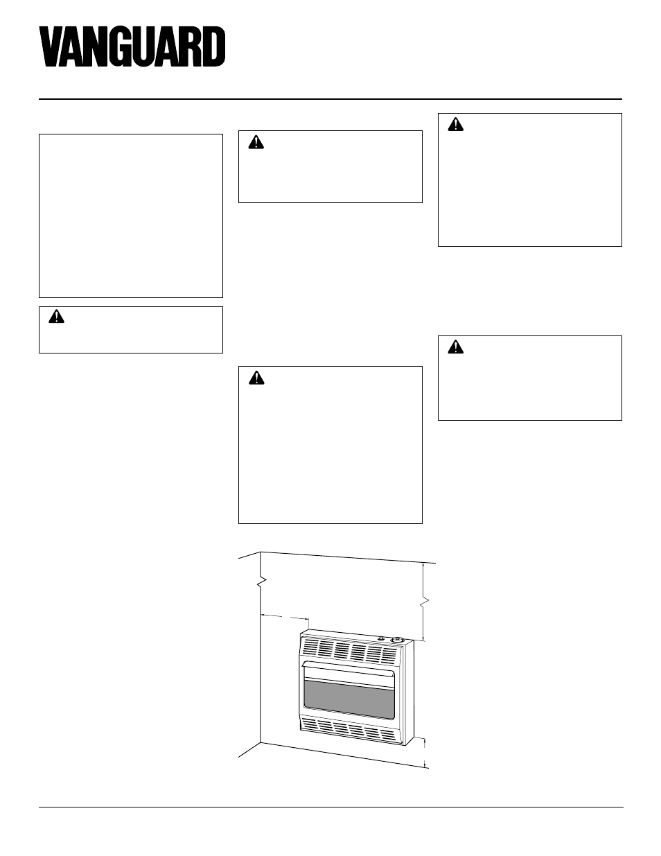 Gas residential heaters, Installation | Vanguard Heating VMH3000TPS User Manual | Page 8 / 24