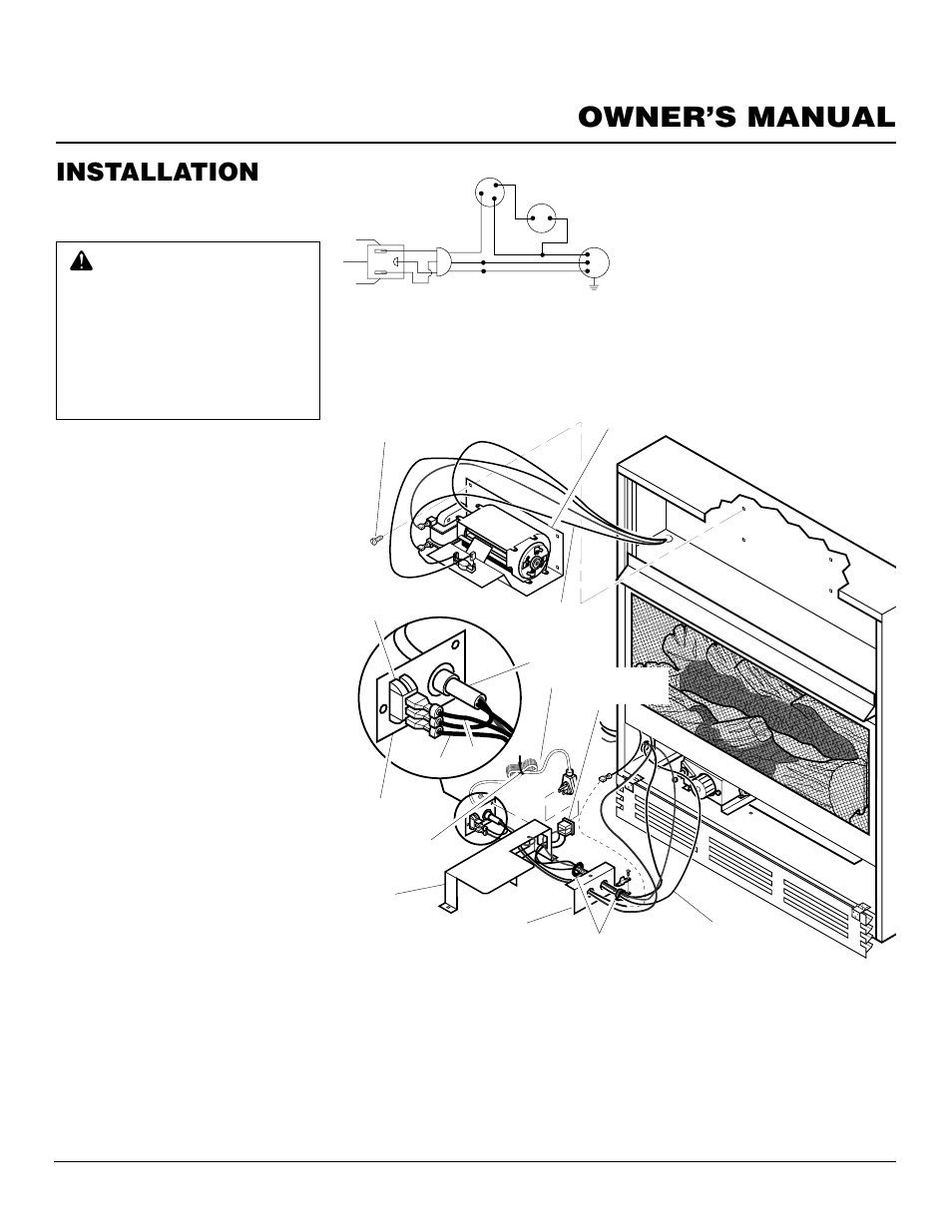 Owner’s manual, Installation, Continued | For built-in installation, Extension cord | Vanguard Heating VMH10TNB User Manual | Page 13 / 28