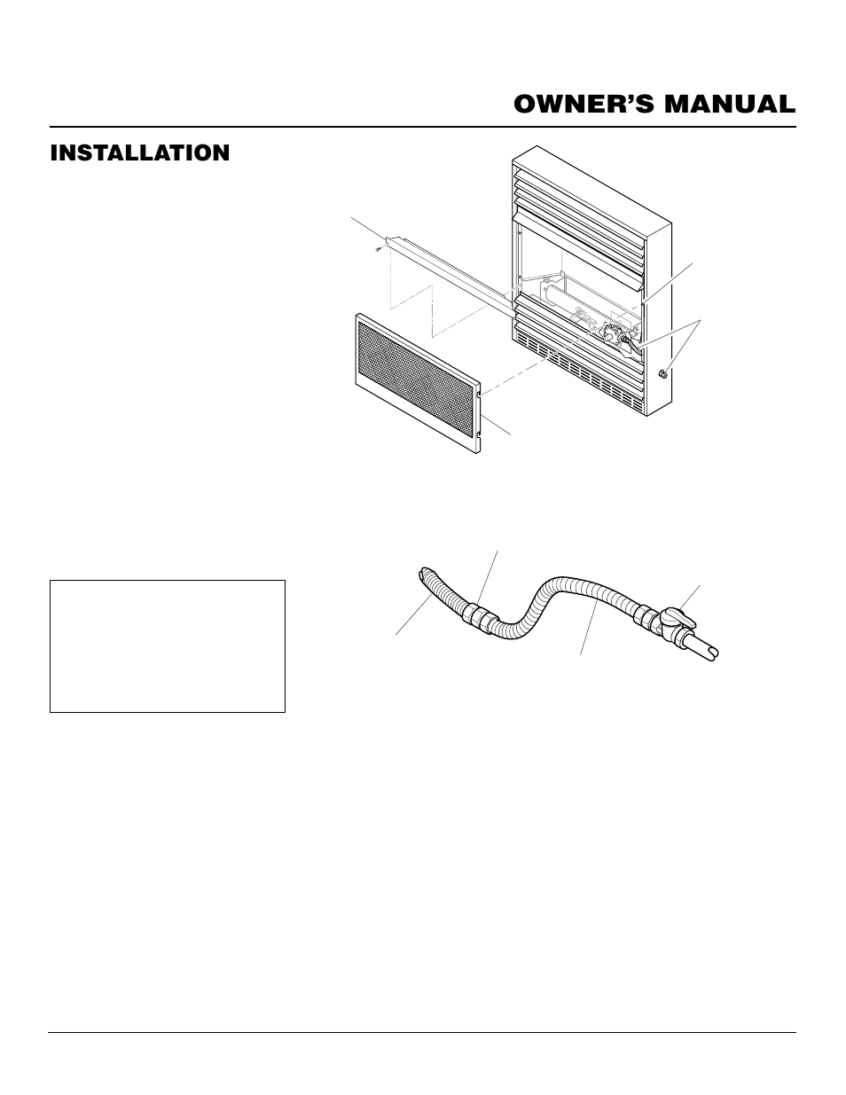 Owner’s manual, Installation | Vanguard Heating VMH10TNB User Manual | Page 15 / 28