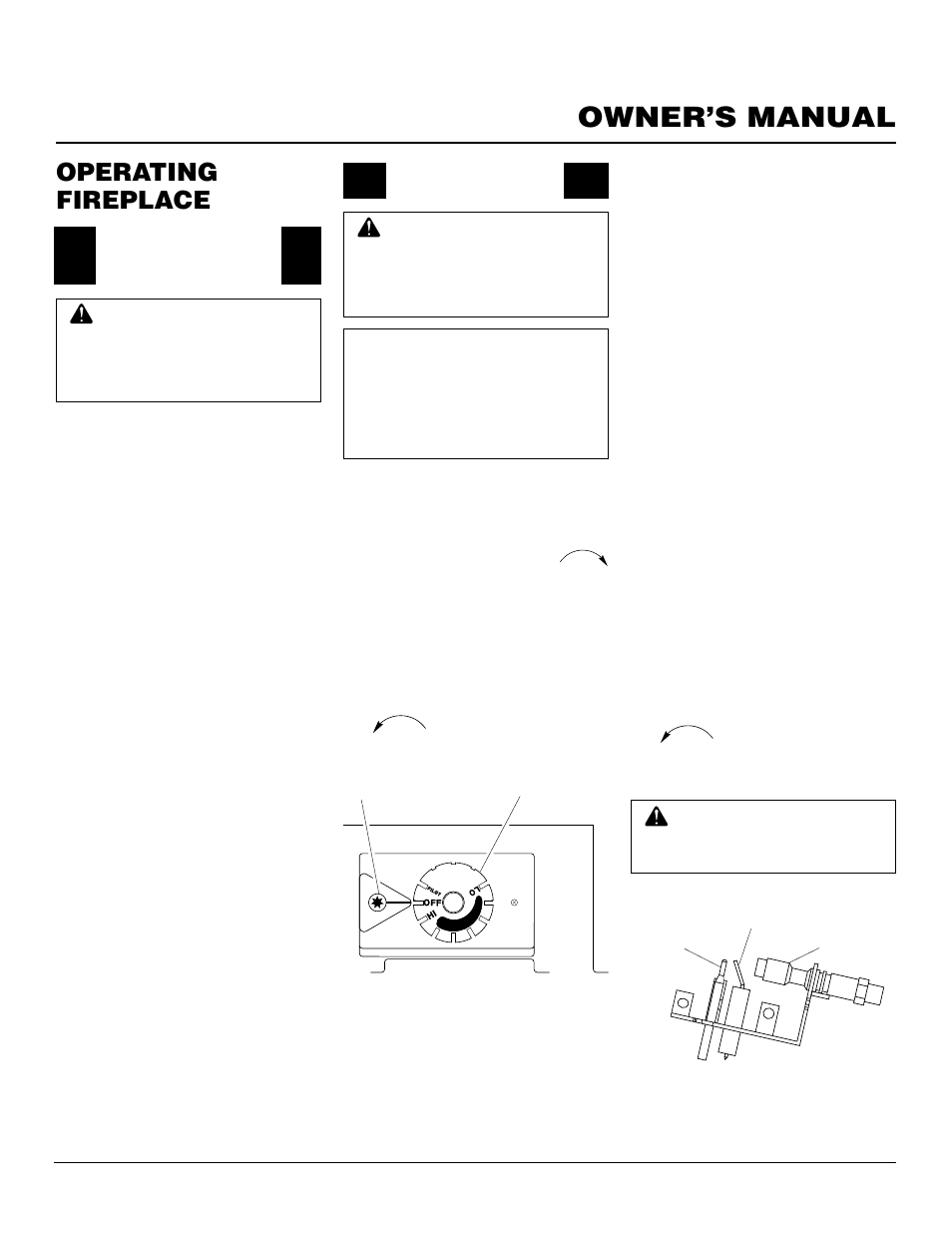 Owner’s manual, Operating fireplace | Vanguard Heating VMH10TNB User Manual | Page 17 / 28