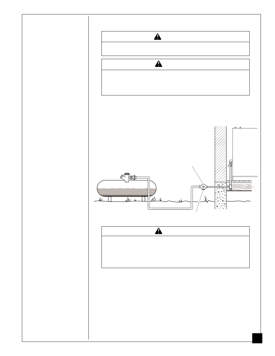 Installing heater, Warning, Caution | Vanguard Heating GVB35P User Manual | Page 11 / 40