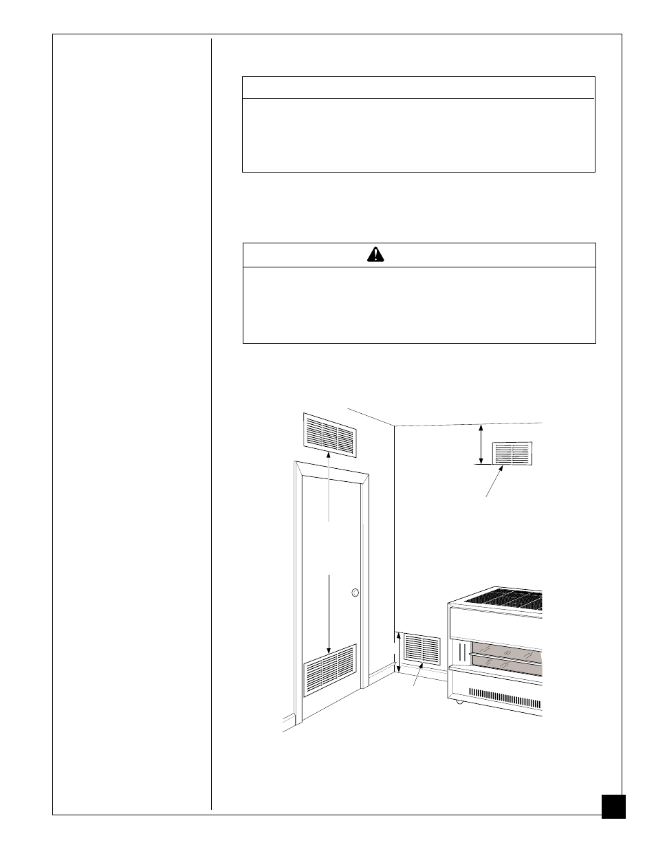 Fresh air for combustion and ventilation, Notice, Warning | Vanguard Heating GVB35P User Manual | Page 19 / 40