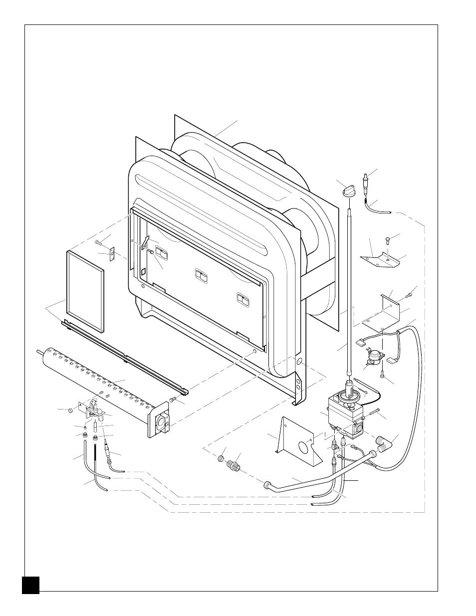 Illustrated parts list burner assembly | Vanguard Heating GVB35P User Manual | Page 36 / 40