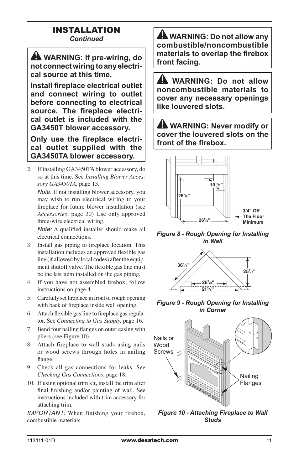 Installation | Vanguard Heating VMH26TPC User Manual | Page 11 / 32