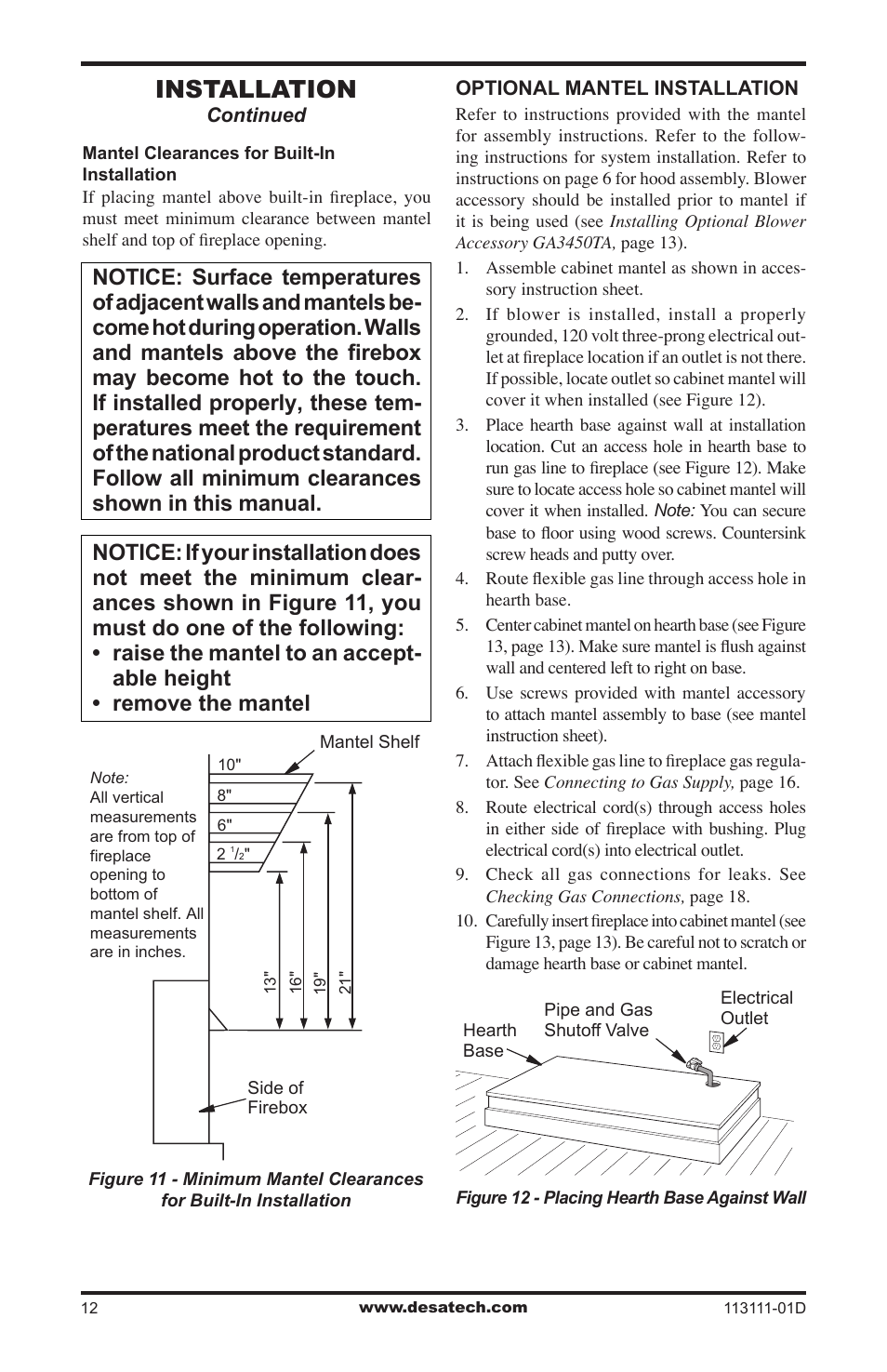 Installation | Vanguard Heating VMH26TPC User Manual | Page 12 / 32