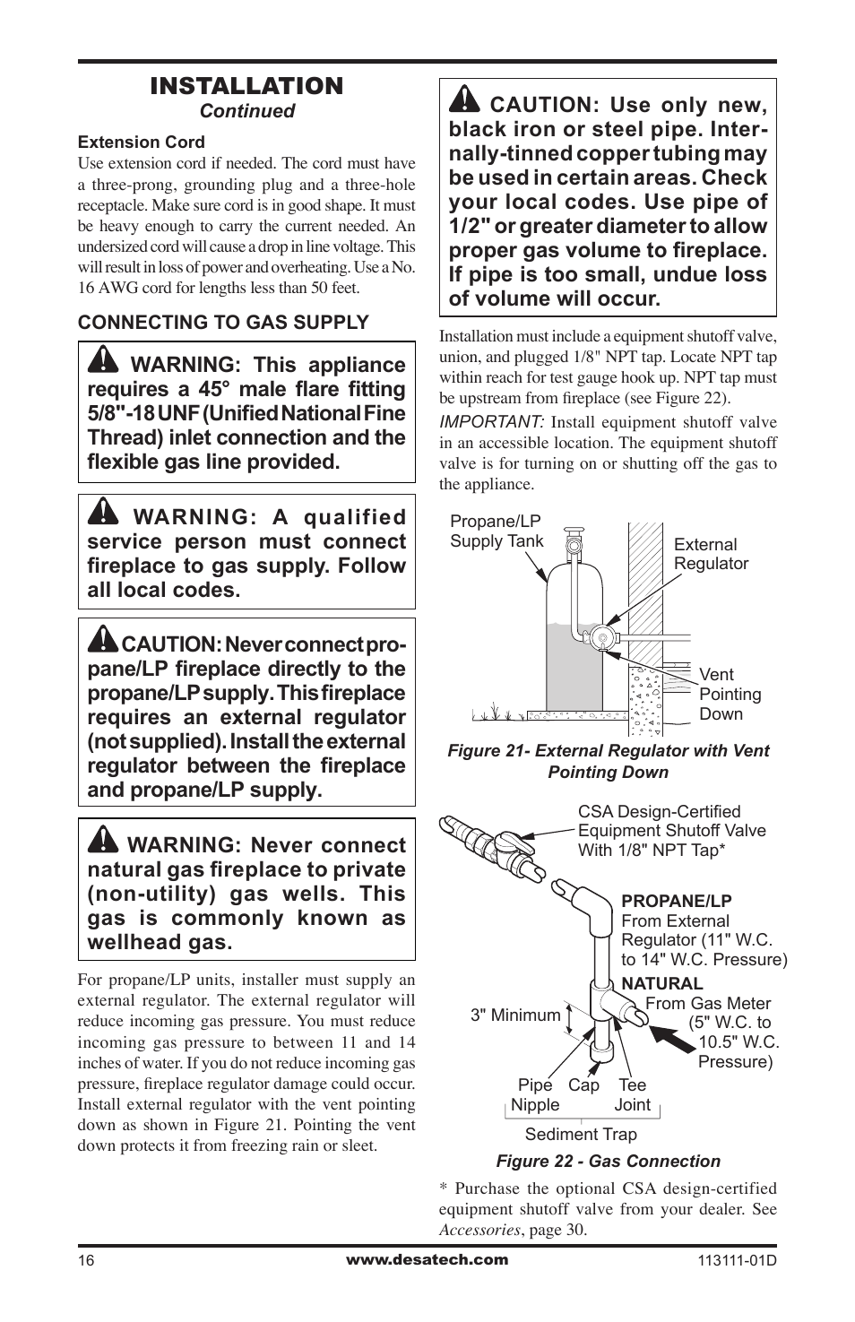 Installation | Vanguard Heating VMH26TPC User Manual | Page 16 / 32