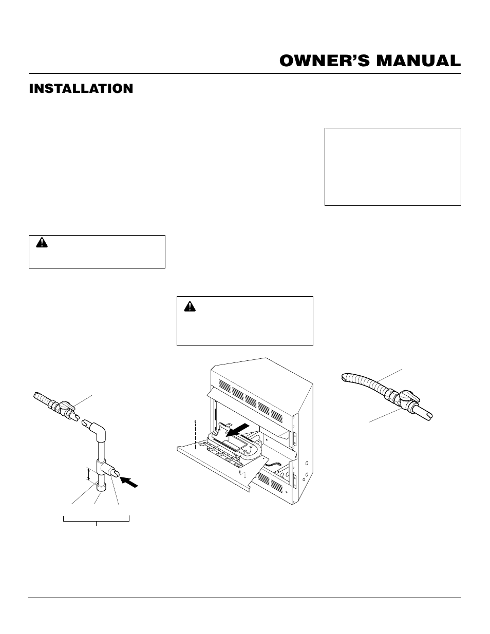 Owner’s manual, Installation | Vanguard Heating VYGF33NRA User Manual | Page 11 / 28
