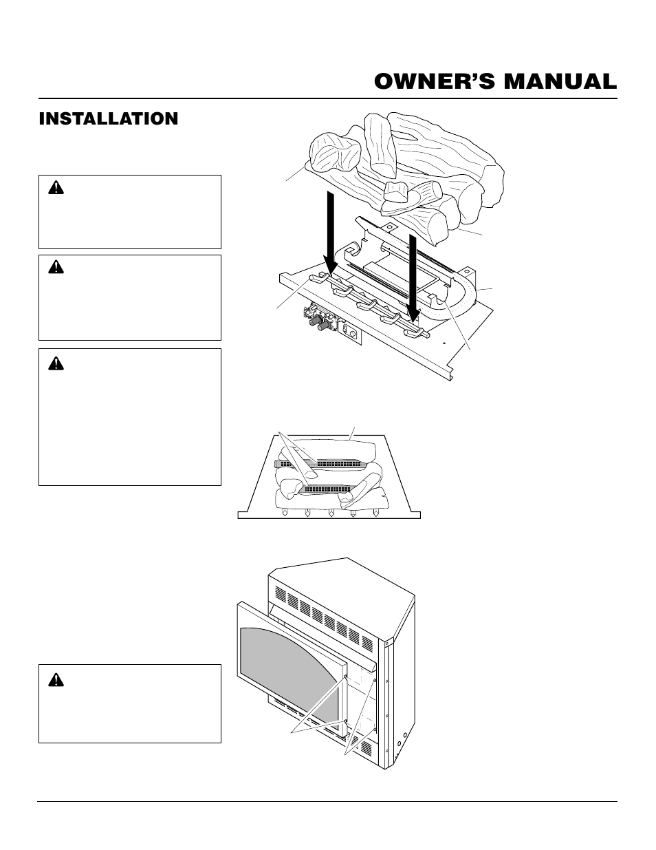 Owner’s manual, Installation, Continued | Vanguard Heating VYGF33NRA User Manual | Page 13 / 28