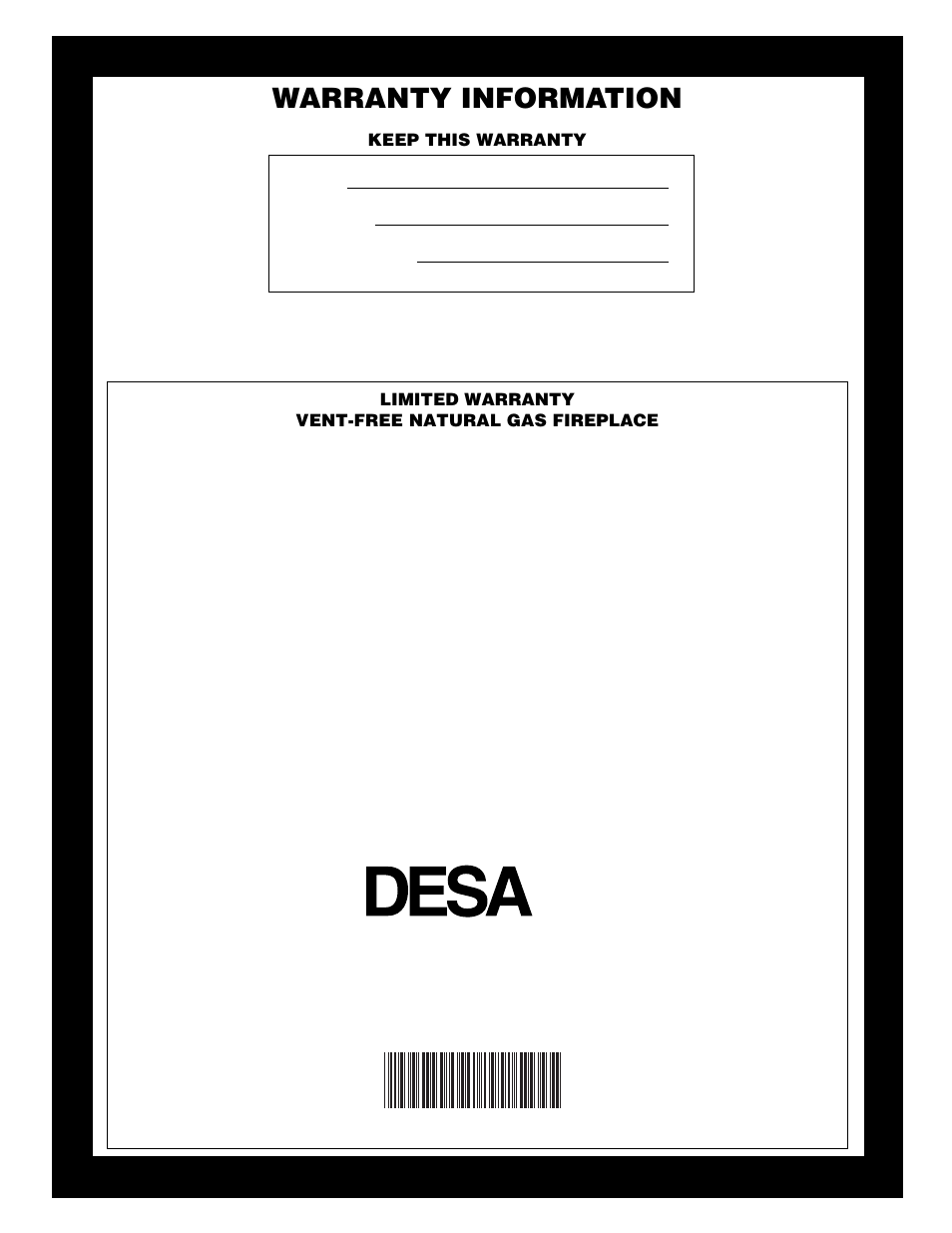 Warranty information, International | Vanguard Heating VYGF33NRA User Manual | Page 28 / 28