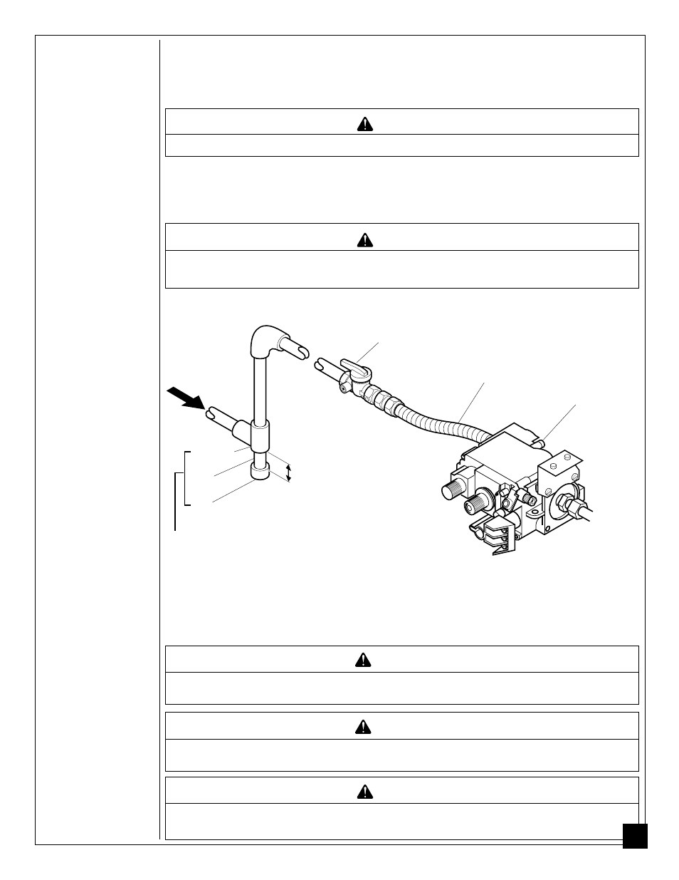 Installing, Caution, Warning | Vanguard Heating VS24PR User Manual | Page 15 / 32