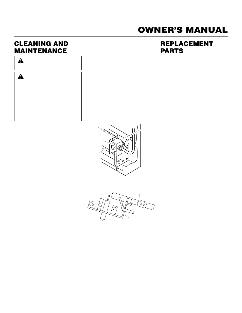 Owner’s manual, Cleaning and maintenance, Replacement parts | Vanguard Heating VMH3000TPSA User Manual | Page 19 / 24