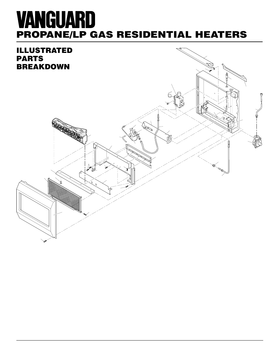 Propane/lp gas residential heaters, Illustrated parts breakdown, Vmh3000tpsa | Vanguard Heating VMH3000TPSA User Manual | Page 20 / 24