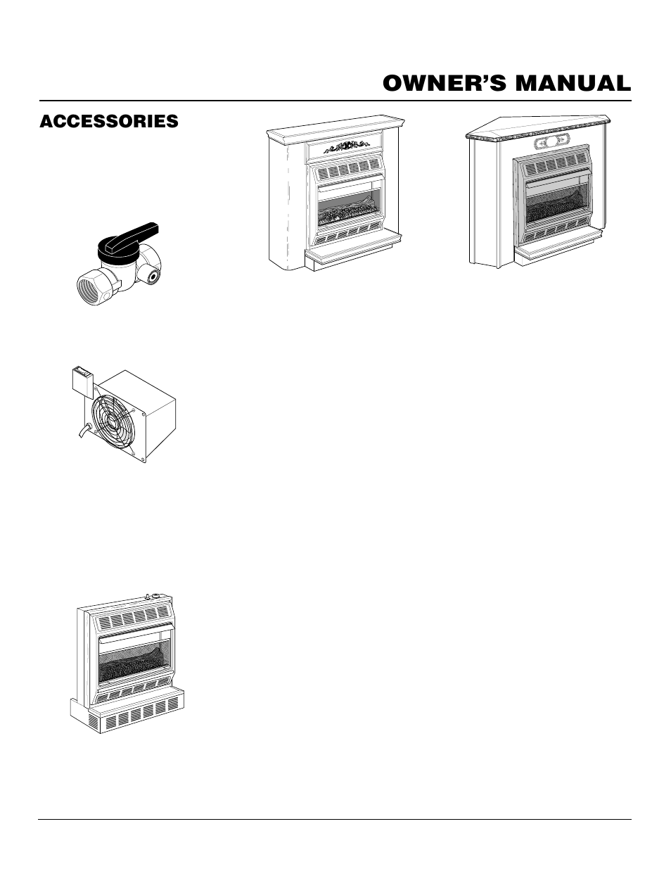 Owner’s manual, Accessories | Vanguard Heating VMH3000TPSA User Manual | Page 23 / 24