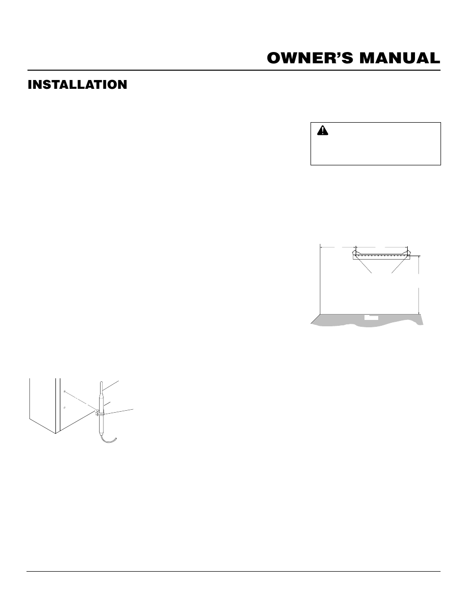 Owner’s manual, Installation, Continued | Thermostat sensing bulb, Installation options, A. mounting heater to wall | Vanguard Heating VMH3000TPSA User Manual | Page 9 / 24