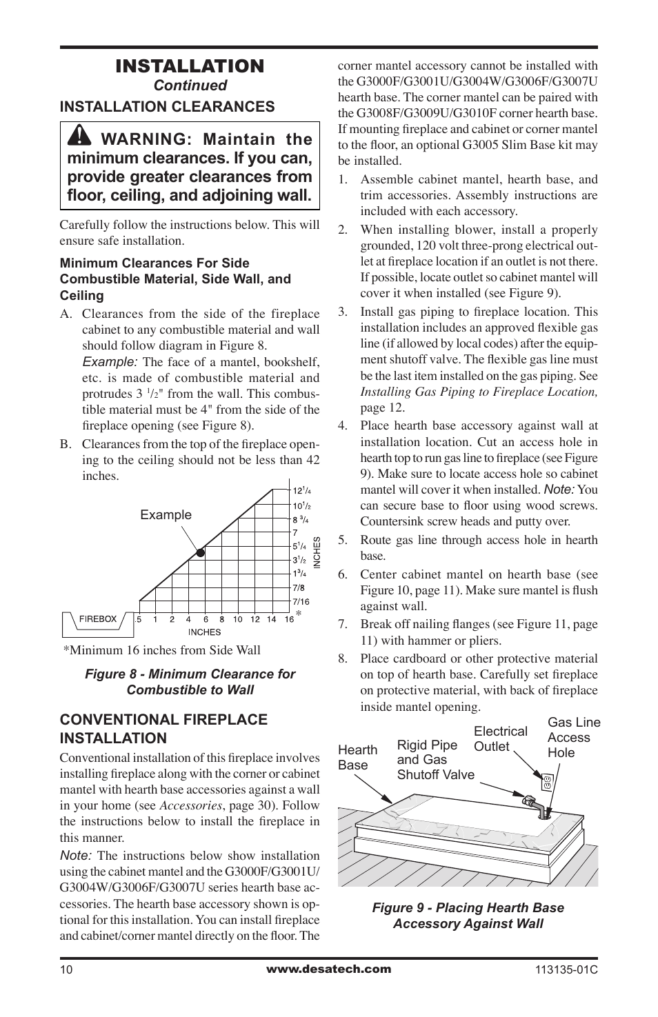 Installation | Vanguard Heating VSGF-28PTE User Manual | Page 10 / 32