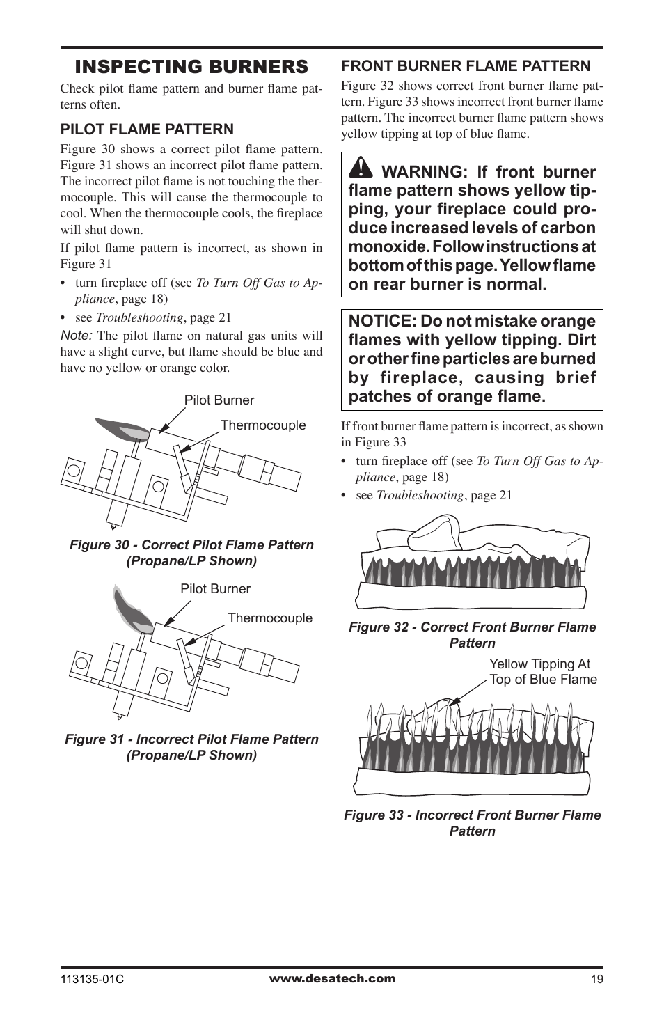 Inspecting burners | Vanguard Heating VSGF-28PTE User Manual | Page 19 / 32
