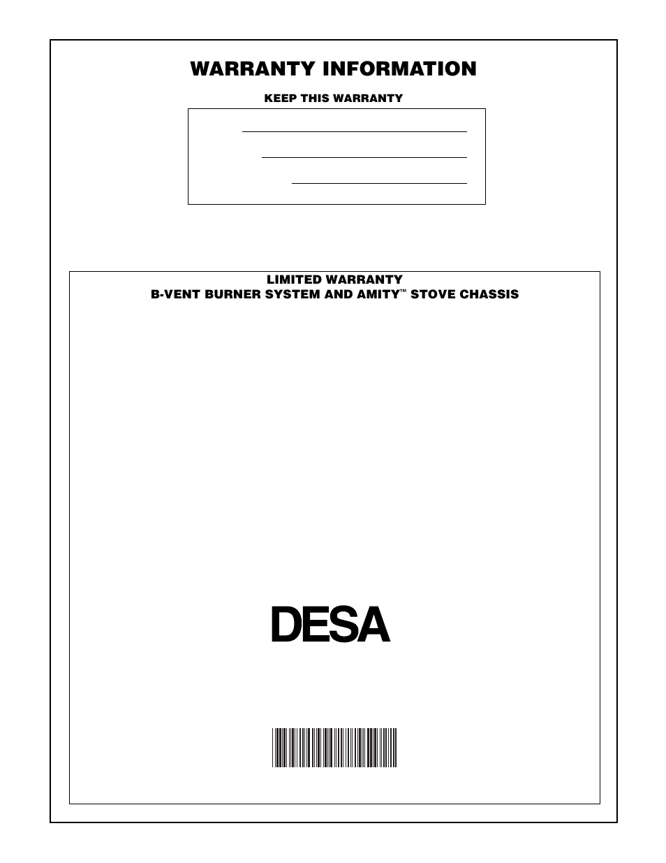 Warranty information, International | Vanguard Heating SBVBN(C) User Manual | Page 32 / 32