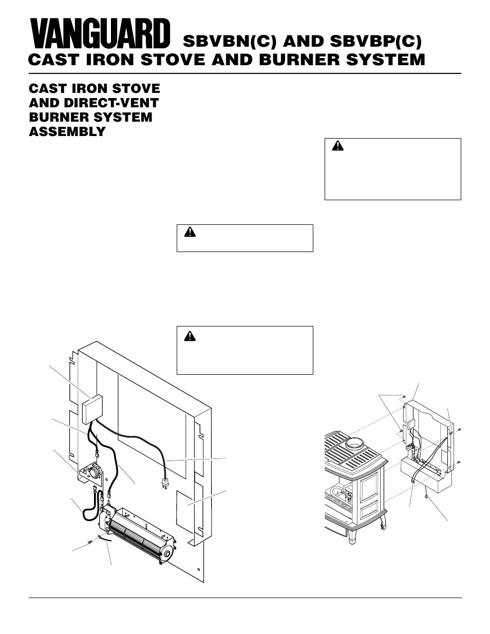 Cast iron stove and burner system, Sbvbn(c) and sbvbp(c), Continued | Vanguard Heating SBVBN(C) User Manual | Page 8 / 32