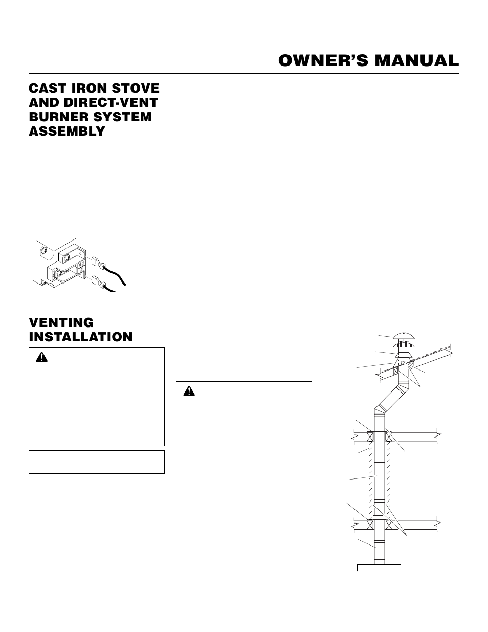 Owner’s manual, Venting installation, Continued | Vanguard Heating SBVBN(C) User Manual | Page 9 / 32