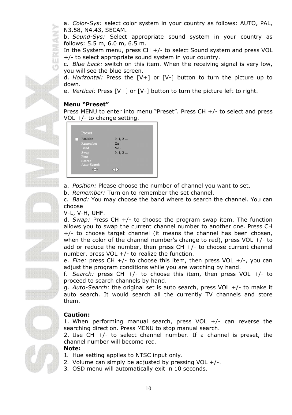 SoundMax SM-LCD810 User Manual | Page 10 / 24