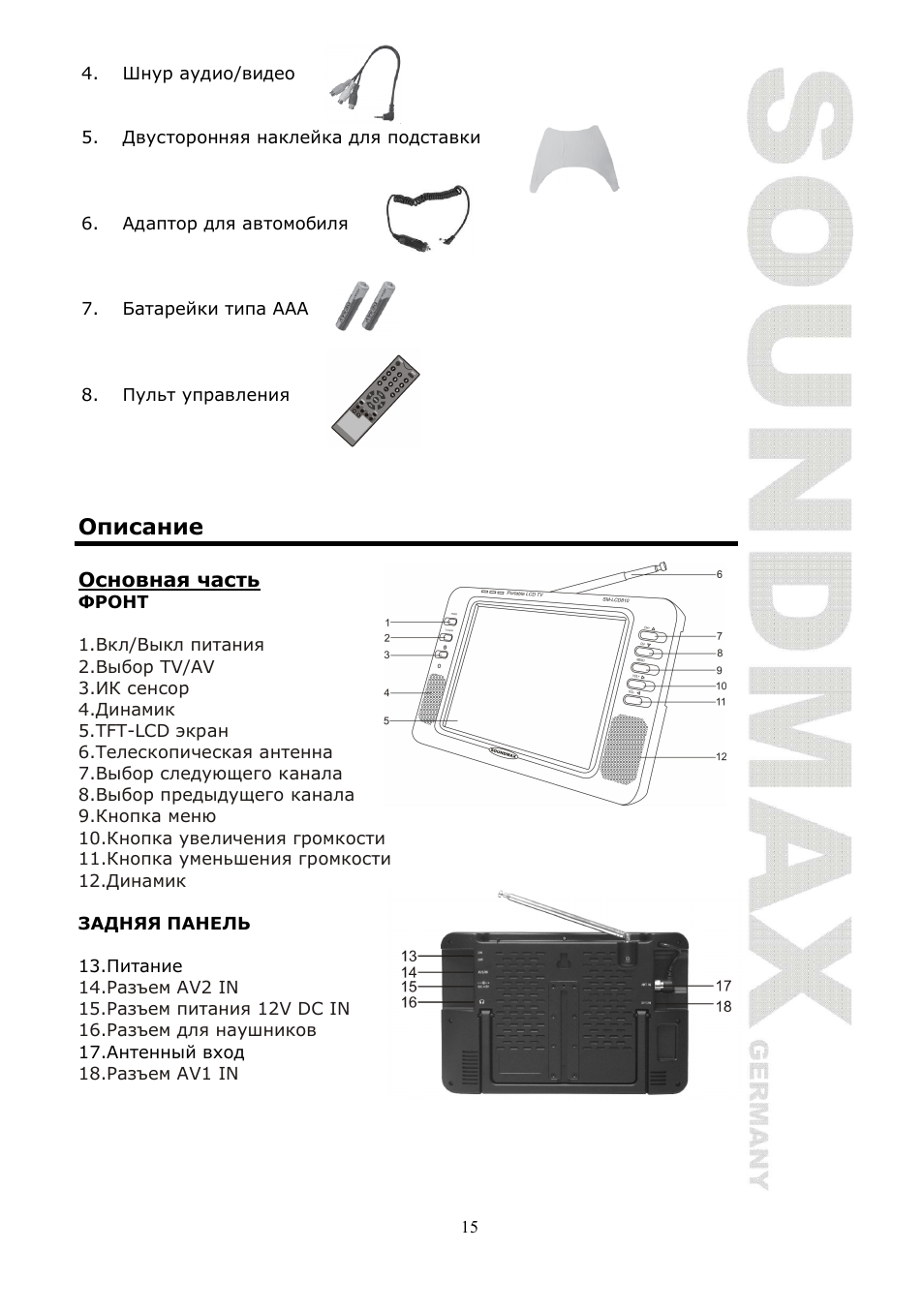SoundMax SM-LCD810 User Manual | Page 15 / 24
