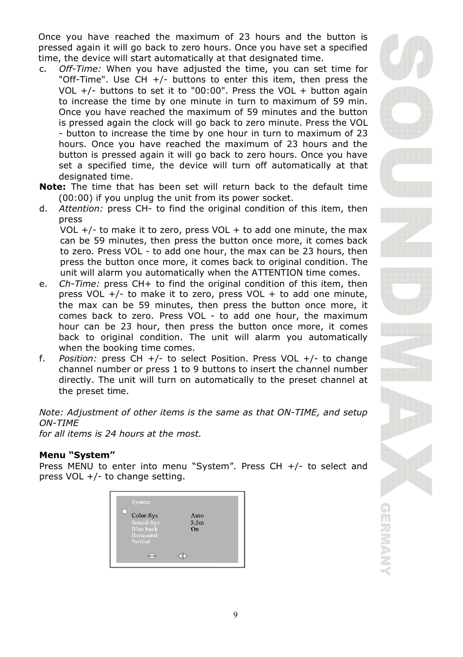 SoundMax SM-LCD810 User Manual | Page 9 / 24