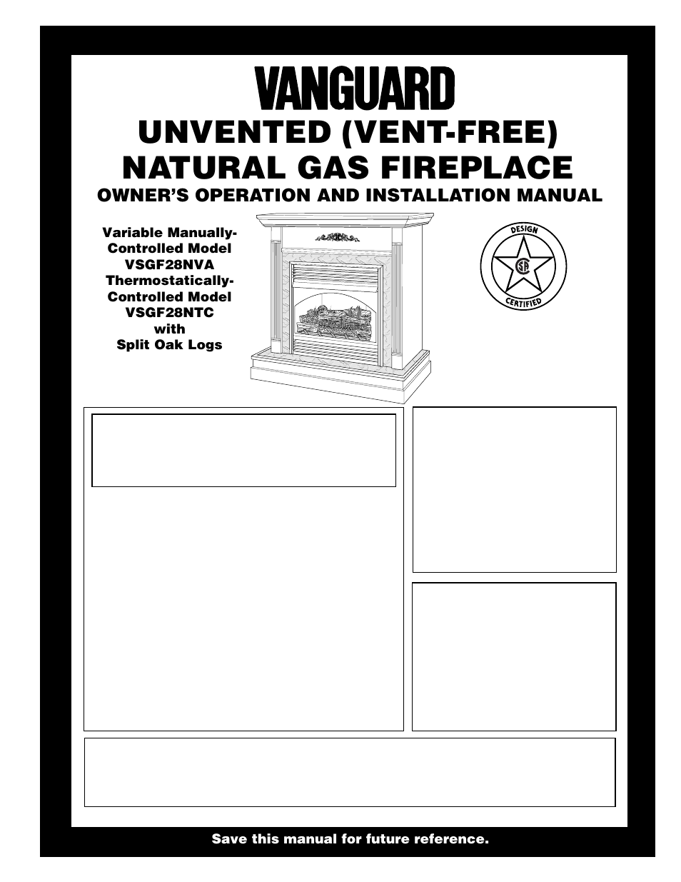 Vanguard Heating VSGF28NTC User Manual | 32 pages