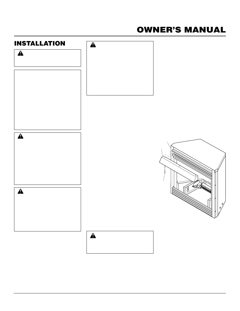 Owner’s manual, Installation | Vanguard Heating VSGF28NTC User Manual | Page 7 / 32