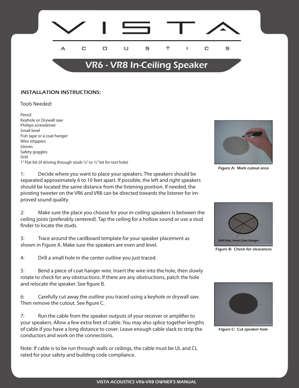 Vista Imaging VR6 User Manual | 2 pages