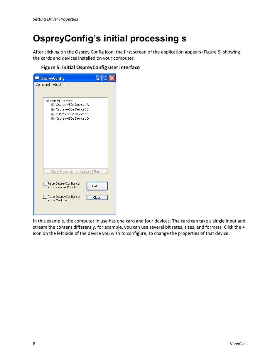 Ospreyconfig’s initial processing sequence | ViewCast Osprey-450e User Manual | Page 14 / 98