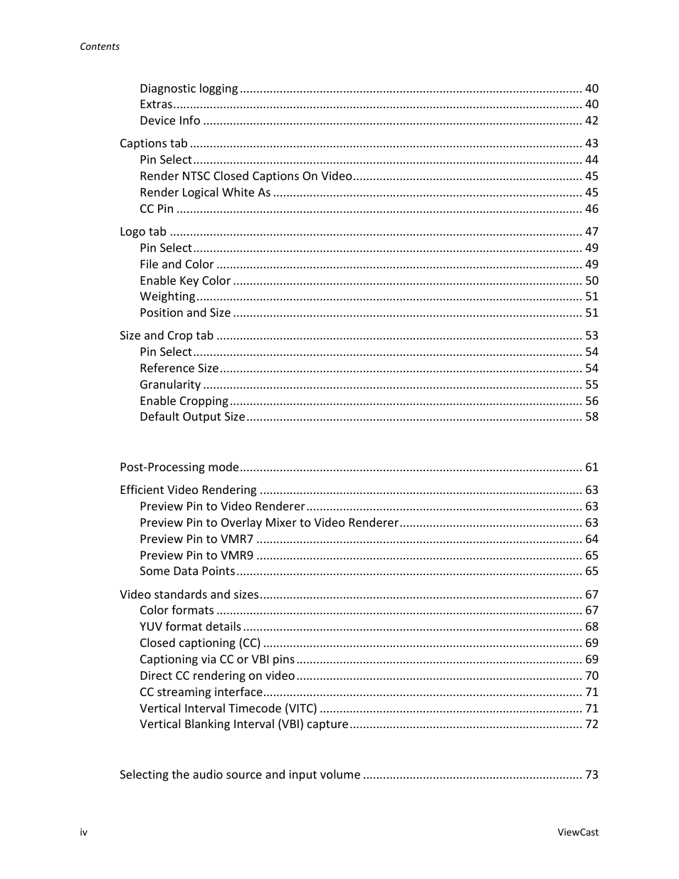 ViewCast Osprey-450e User Manual | Page 4 / 98