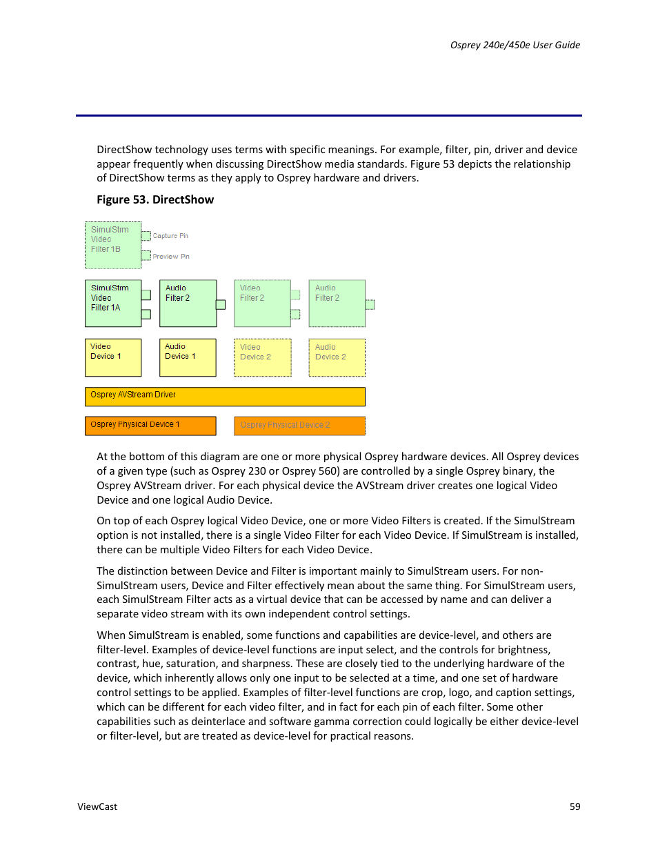 Avstream driver reference information | ViewCast Osprey-450e User Manual | Page 65 / 98