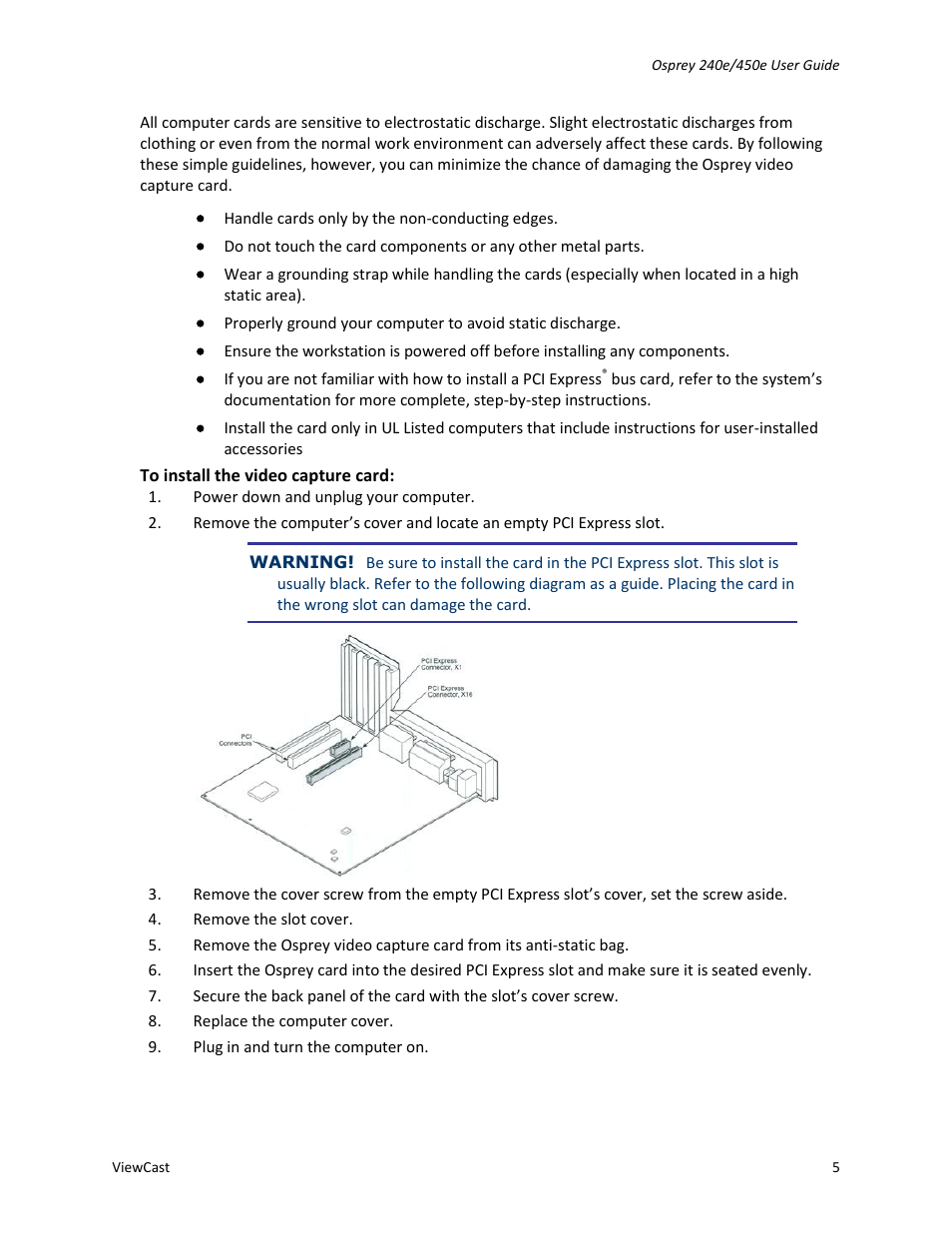 ViewCast Osprey-450e User Manual | Page 11 / 106