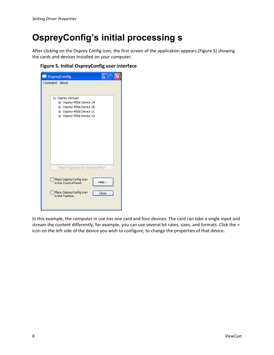 Ospreyconfig’s initial processing sequence | ViewCast Osprey-450e User Manual | Page 14 / 106