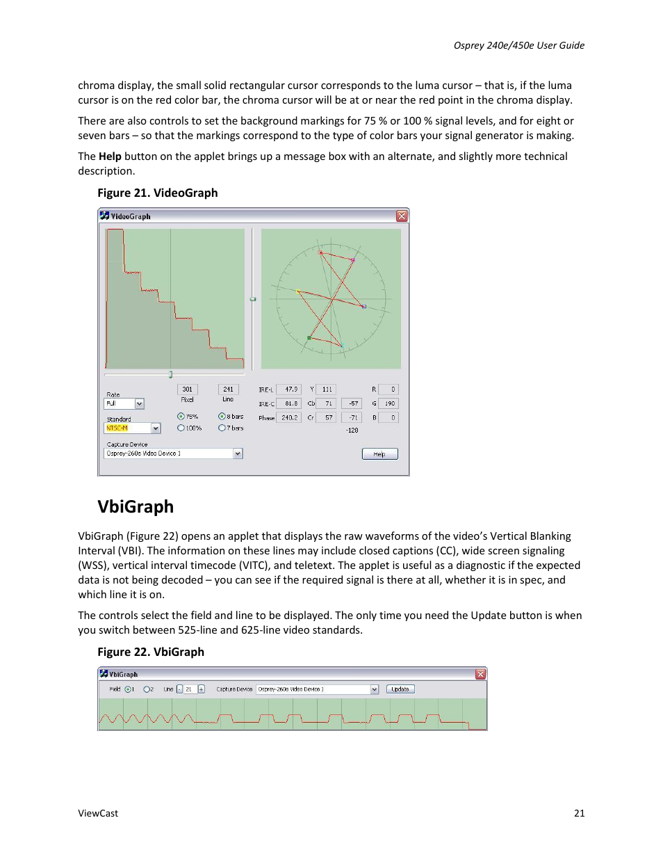 Vbigraph | ViewCast Osprey-450e User Manual | Page 27 / 106