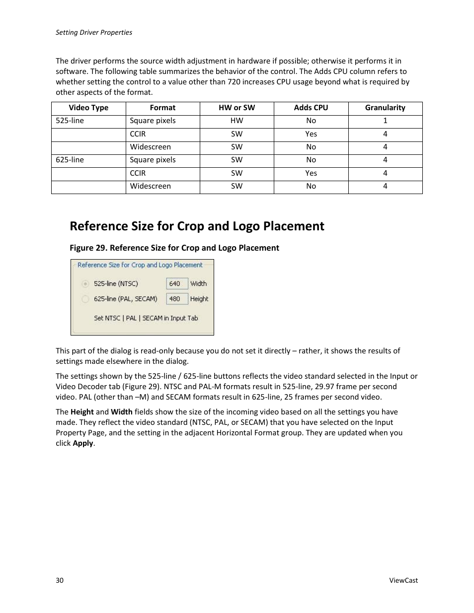 Reference size for crop and logo placement | ViewCast Osprey-450e User Manual | Page 36 / 106