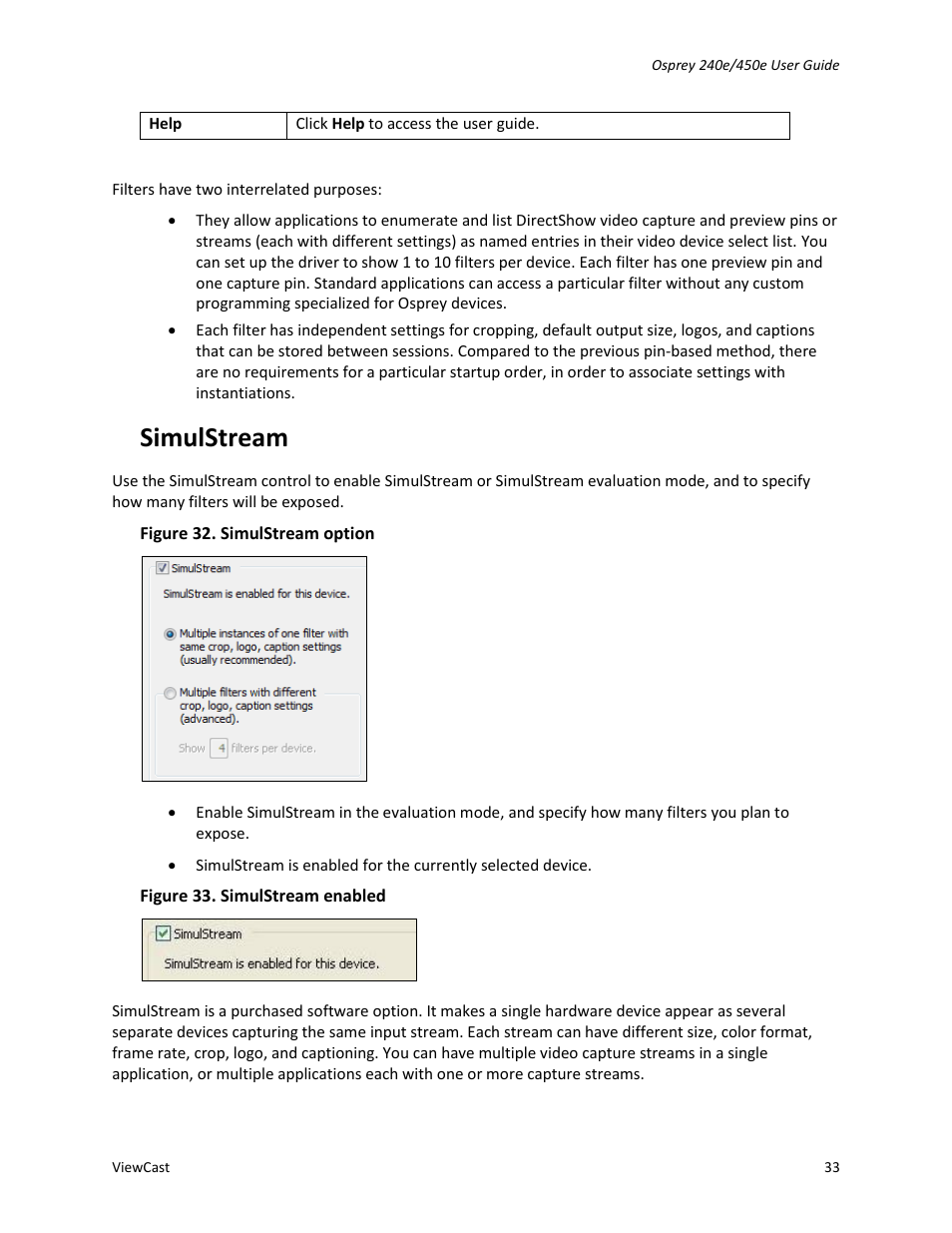 Simulstream | ViewCast Osprey-450e User Manual | Page 39 / 106